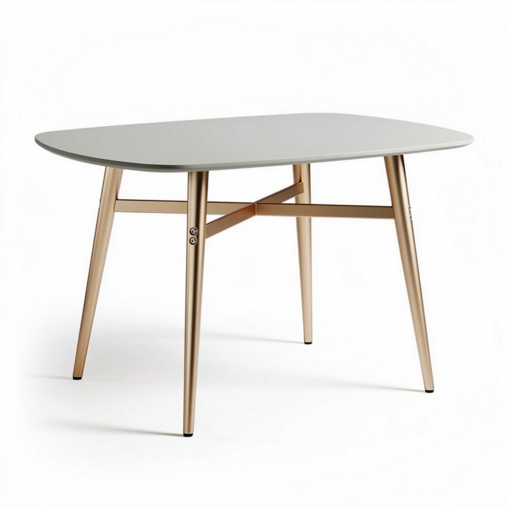 Stół z metalowymi nogami i blatem z płyty MDF - 120 x 80 x 75cm