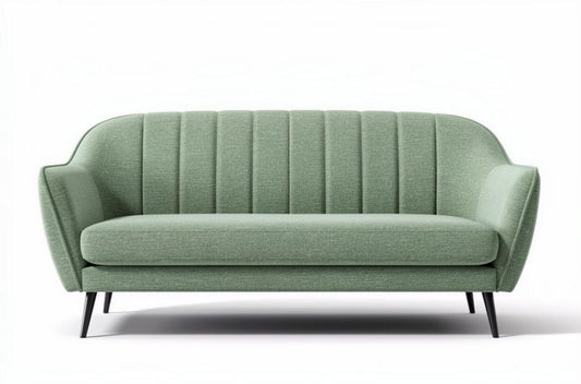 Sofa do salonu z tkaniny w kolorze zielonym - 180 x 80 x 75cm